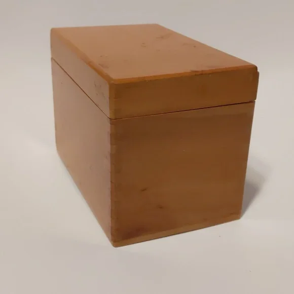 The Redbird Line Canister Recipe Box VTG Japanese Wood Box - Picture 5 of 9